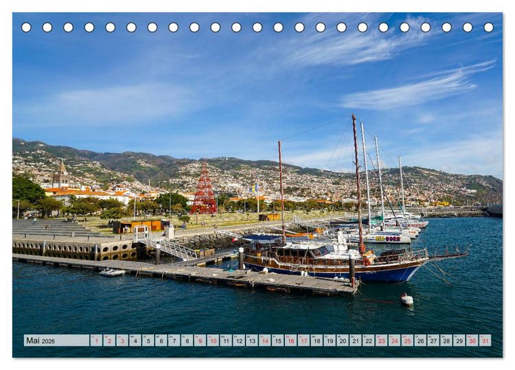 Produktbild: Madeira Die Stadt Funchal (Tischkalender 2026 DIN A5 quer), CALVENDO Monatskalender
