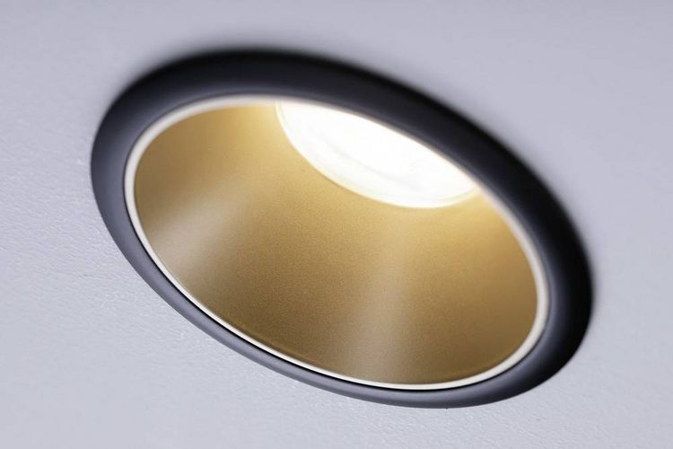 Produktbild: Paulmann 93395 LED-Einbauleuchte GU10 Schwarz (matt), Gold