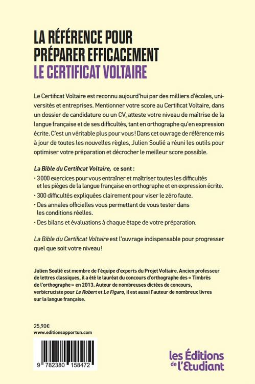 Produktbild: La bible du Certificat Voltaire : le guide officiel