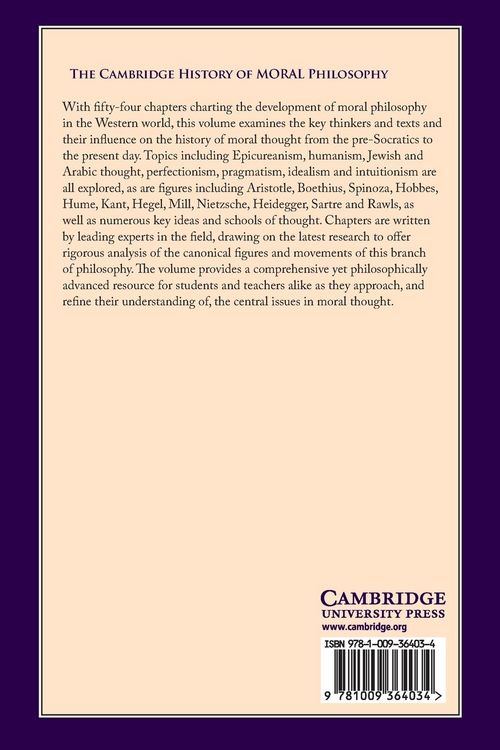 Produktbild: The Cambridge History of Moral Philosophy