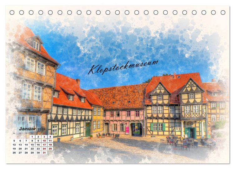 Produktbild: Quedlinburg-meine Stadt (Tischkalender 2026 DIN A5 quer), CALVENDO Monatskalender