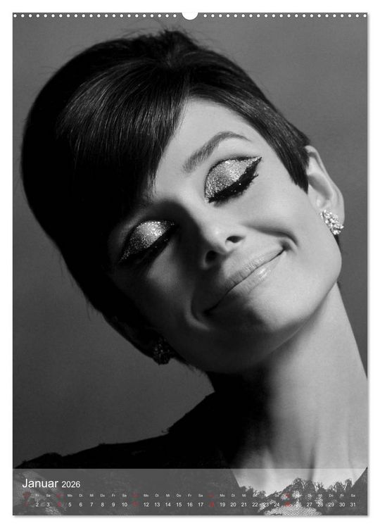 Produktbild: Hollywood-Diva - Audrey Hepburn (hochwertiger Premium Wandkalender 2026 DIN A2 hoch), Kunstdruck in Hochglanz