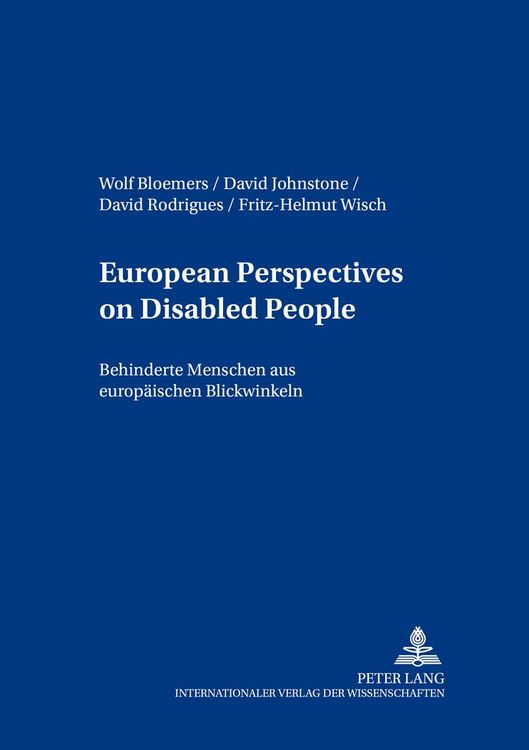 Produktbild: European Perspectives on Disabled People- Behinderte Menschen aus europaeischen Blickwinkeln