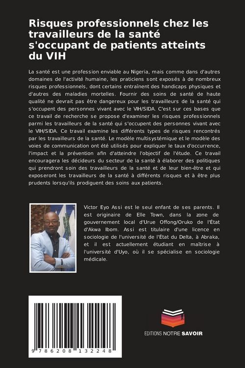 Produktbild: Risques professionnels chez les travailleurs de la sant&eacute; s'occupant de patients atteints du VIH