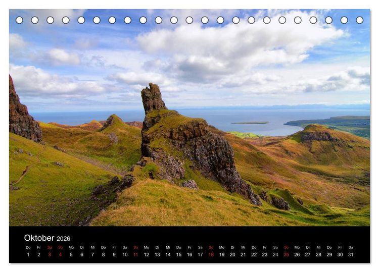 Produktbild: Schottland - Spiegel der Seele (Tischkalender 2026 DIN A5 quer), CALVENDO Monatskalender