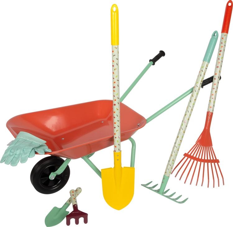 Produktbild: small foot 12819 - Gro&szlig;es Gartenset mit Schubkarre Tiny Garden