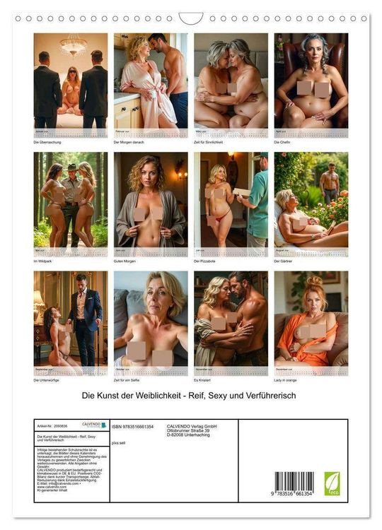 Produktbild: Die Kunst der Weiblichkeit - Reif, Sexy und Verf&uuml;hrerisch (Wandkalender 2026 DIN A3 hoch), CALVENDO Monatskalender