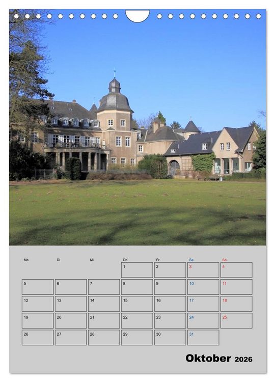 Produktbild: D&uuml;sseldorfer Burgen und Schl&ouml;sser (Wandkalender 2026 DIN A4 hoch), CALVENDO Monatskalender