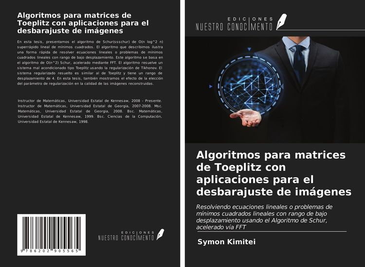 Produktbild: Algoritmos para matrices de Toeplitz con aplicaciones para el desbarajuste de im&aacute;genes