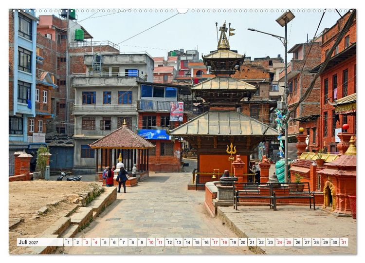 Produktbild: Das Kathmandutal (hochwertiger Premium Wandkalender 2027 DIN A2 quer), Kunstdruck in Hochglanz