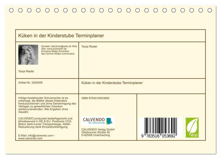 Produktbild: K&uuml;ken in der Kinderstube Terminplaner (Tischkalender 2026 DIN A5 quer), CALVENDO Monatskalender