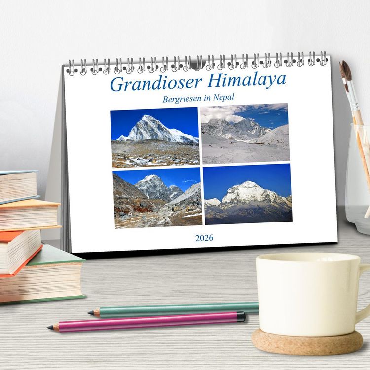Produktbild: Grandioser Himalaya, Bergriesen in Nepal (Tischkalender 2026 DIN A5 quer), CALVENDO Monatskalender