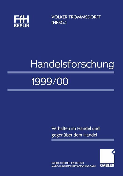Produktbild: Handelsforschung 1999/00