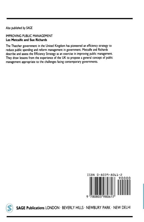 Produktbild: Managing Public Organizations