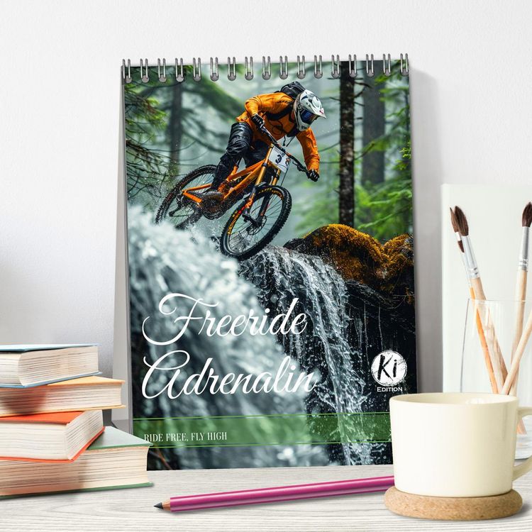 Produktbild: Freeride Adrenalin (Tischkalender 2026 DIN A5 hoch), CALVENDO Monatskalender