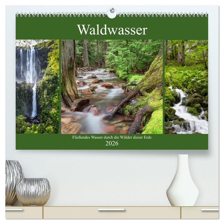 Produktbild: Waldwasser (hochwertiger Premium Wandkalender 2026 DIN A2 quer), Kunstdruck in Hochglanz