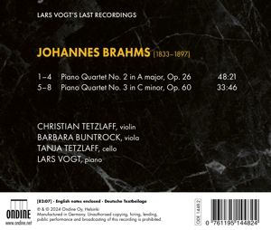 Produktbild: Klavierquartette: Nr. 2 in A-Dur & Nr. 3 in c-Moll