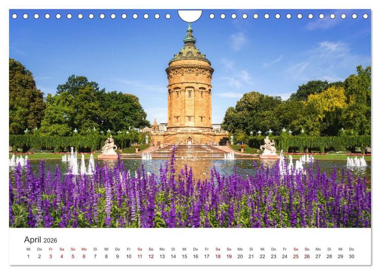 Produktbild: Der Mannheimer Wasserturm (Wandkalender 2026 DIN A4 quer), CALVENDO Monatskalender