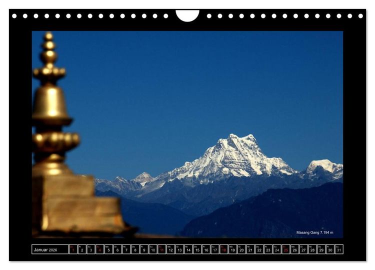 Produktbild: Bhutan Druk Yul 2026 (Wandkalender 2026 DIN A4 quer), CALVENDO Monatskalender