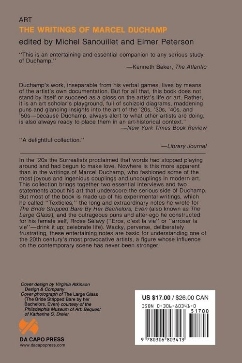 Produktbild: Writings of Marcel Duchamp PB