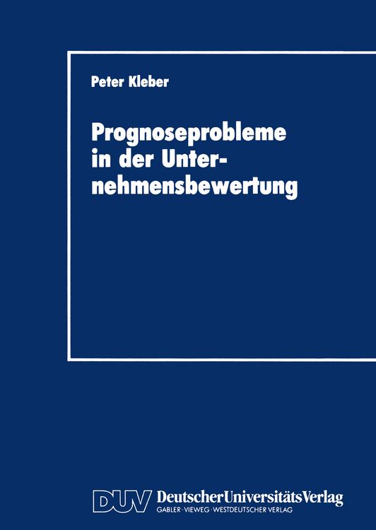 Produktbild: Prognoseprobleme in der Unternehmensbewertung