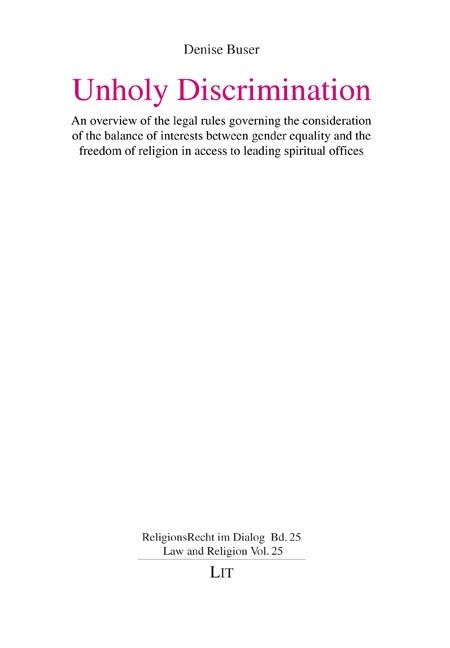 Produktbild: Buser, D: Unholy Discrimination