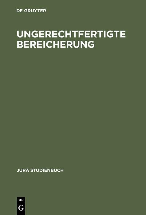 Produktbild: Ungerechtfertigte Bereicherung