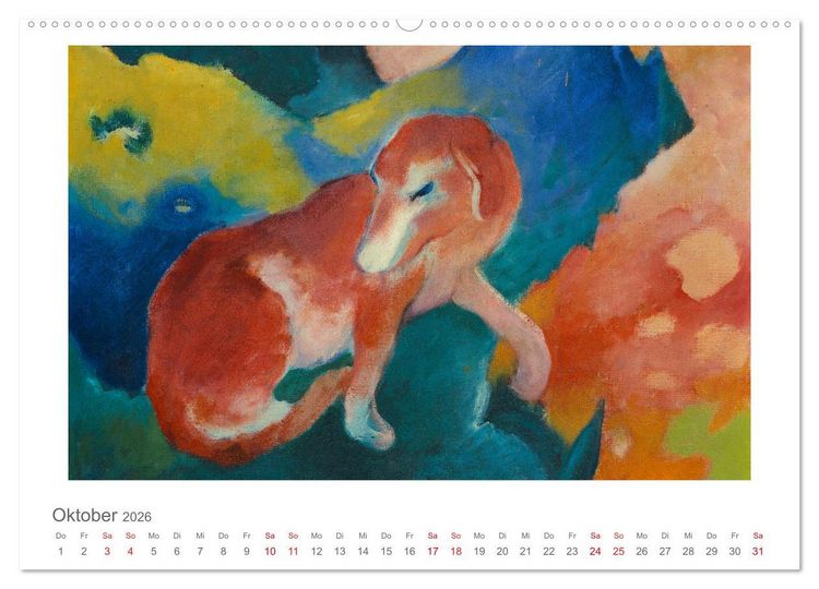 Produktbild: Franz Marc 2026 (hochwertiger Premium Wandkalender 2026 DIN A2 quer), Kunstdruck in Hochglanz