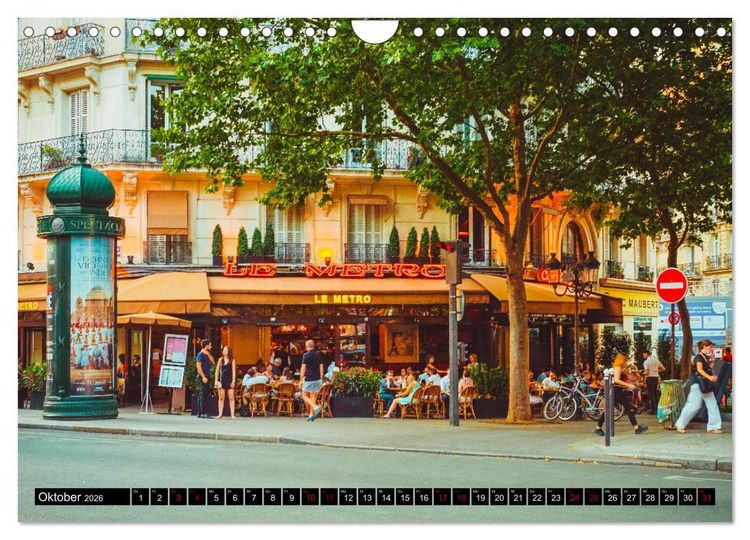 Produktbild: Paris Bistros (Wandkalender 2026 DIN A4 quer), CALVENDO Monatskalender