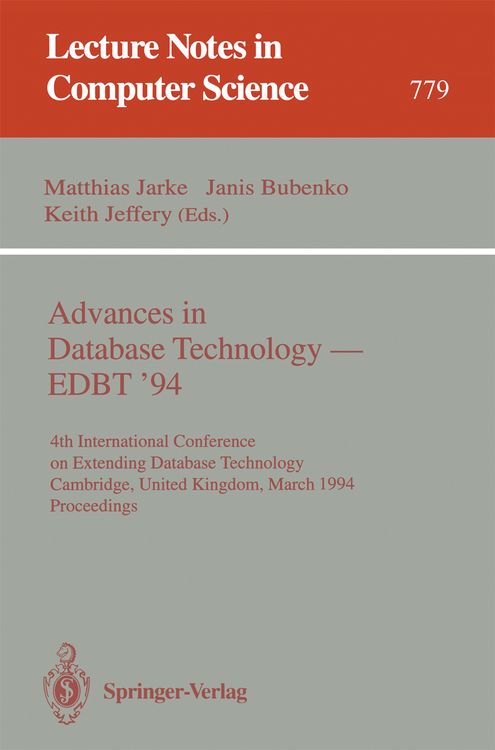 Produktbild: Advances in Database Technology - EDBT '94