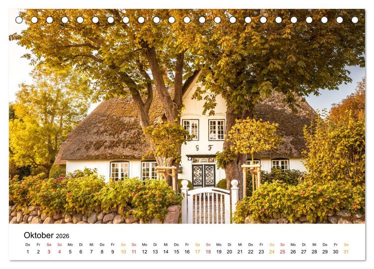 Produktbild: Sylter Friesenh&auml;user (Tischkalender 2026 DIN A5 quer), CALVENDO Monatskalender