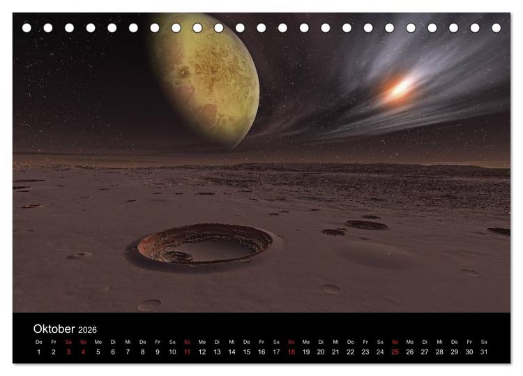 Produktbild: Fantasie-Planeten (Tischkalender 2026 DIN A5 quer), CALVENDO Monatskalender