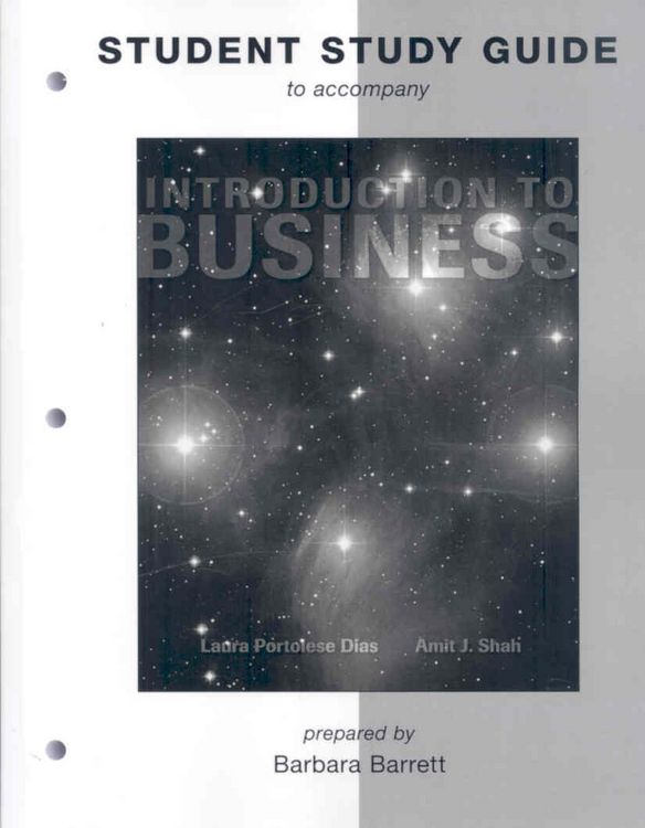 Produktbild: Student Study Guide T/A Introduction to Business
