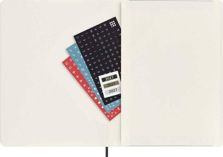 Produktbild: Moleskine 12 Monate Monatsnotizkalender 2027, XL, 1 Mo = 2 Seiten, Linierte Seiten, Weicher Einband, Schwarz