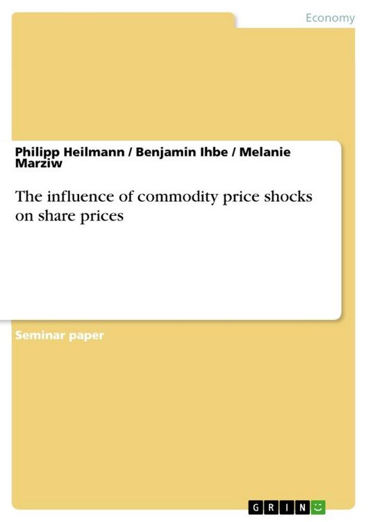 Produktbild: The influence of commodity price shocks on share prices