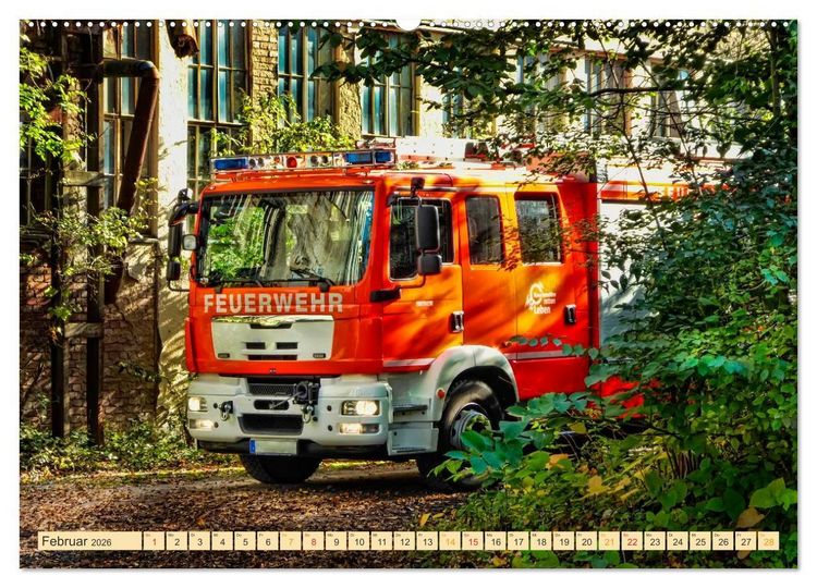 Produktbild: Feuerwehr - weltweit im Einsatz (hochwertiger Premium Wandkalender 2026 DIN A2 quer), Kunstdruck in Hochglanz
