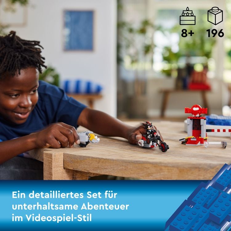Produktbild: LEGO Sonic the Hedgehog 76995 Shadow the Hedgehog Flucht mit Motorrad-Spielzeug