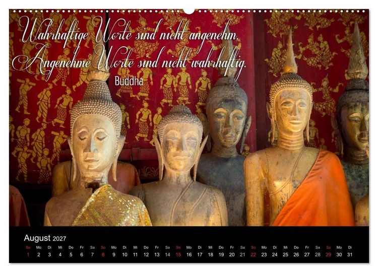 Produktbild: Buddhistische Weisheiten (Wandkalender 2027 DIN A2 quer), CALVENDO Monatskalender