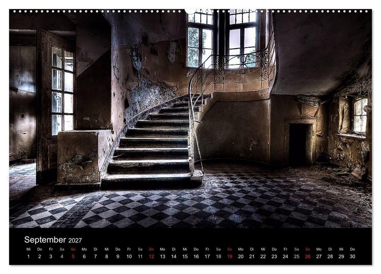 Produktbild: Verlassene Orte - Die sch&ouml;nsten Treppenh&auml;user (Wandkalender 2027 DIN A2 quer), CALVENDO Monatskalender