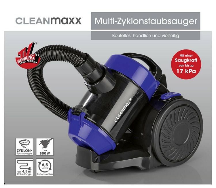 Produktbild: CleanMaxx 19133 Zyklon-Staubsauger 800W