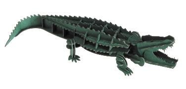 Produktbild: 3D Papiermodell. Krokodil