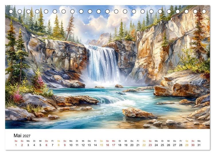 Produktbild: Kanada - Weite, Wasser, Wunder (Tischkalender 2027 DIN A5 quer), CALVENDO Monatskalender