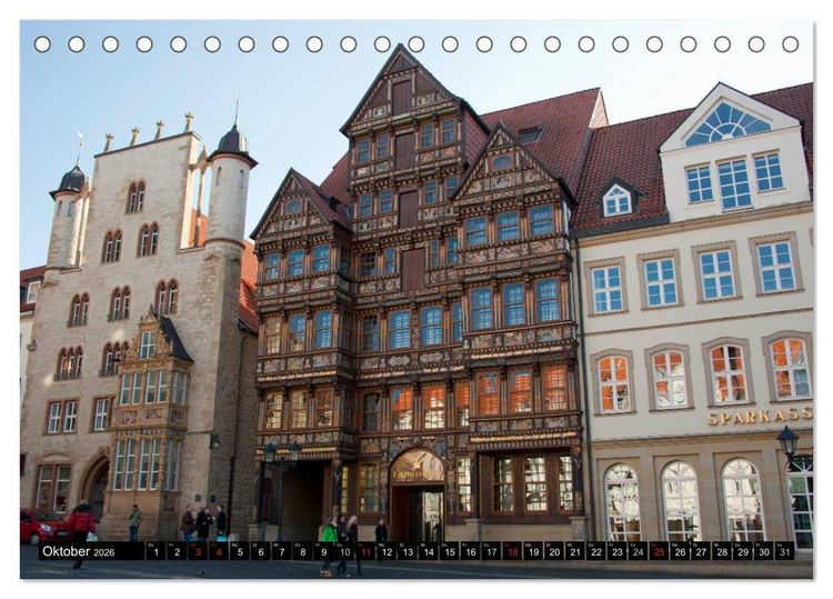 Produktbild: Hildesheimer Ansichten (Tischkalender 2026 DIN A5 quer), CALVENDO Monatskalender