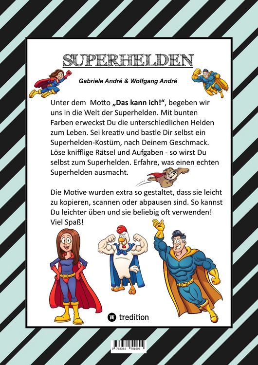 Produktbild: Craftbook - Superhelden - Tolle Motive - Bastelanleitung Superheldenkost&uuml;m - Knifflige R&auml;tsel - Lustige Aufgaben - Ideenfindung - Tiere