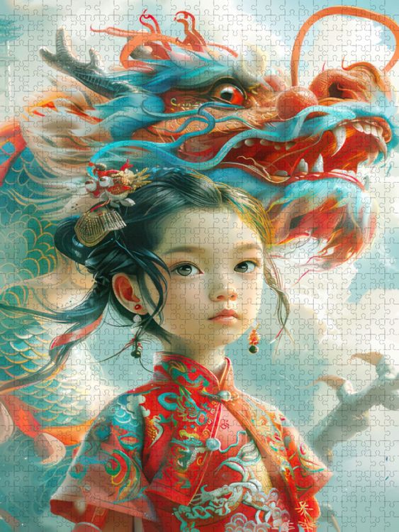 Produktbild: CALVENDO Puzzle Mein Drache | 1000 Teile Lege-Gr&ouml;&szlig;e 64x48cm Foto-Puzzle f&uuml;r gl&uuml;ckliche Stunden