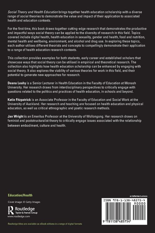 Produktbild: Social Theory and Health Education