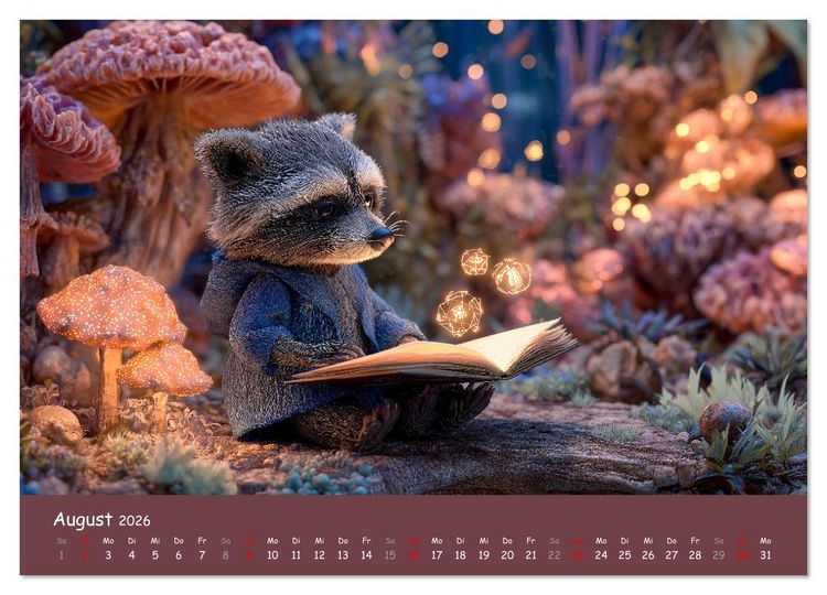 Produktbild: Magischer M&auml;rchenwald - Kinderkalender mit Tier-Zauberern (Wandkalender 2026 DIN A4 quer), CALVENDO Monatskalender