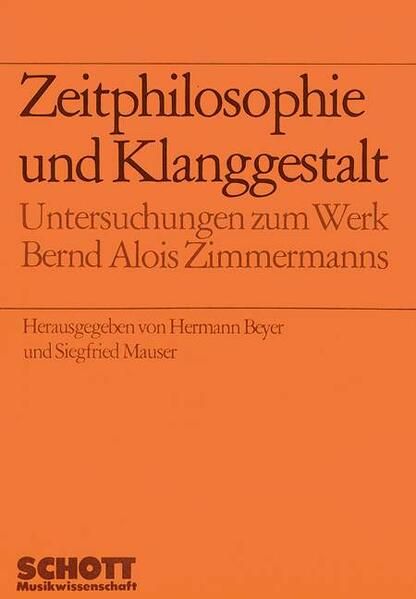 Produktbild: Zeitphilosophie und Klanggestalt