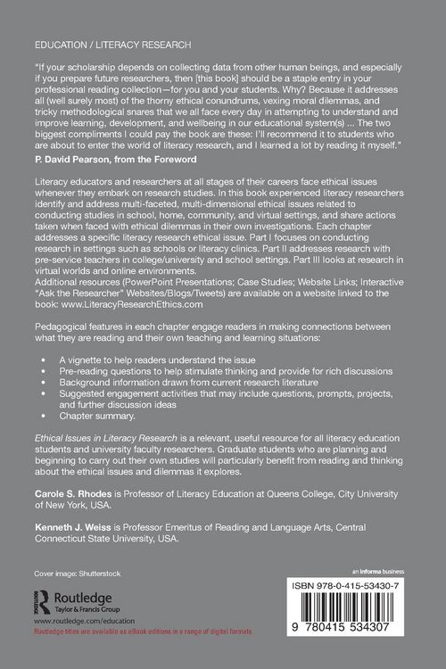 Produktbild: Ethical Issues in Literacy Research
