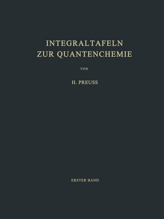 Produktbild: Integraltafeln zur Quantenchemie